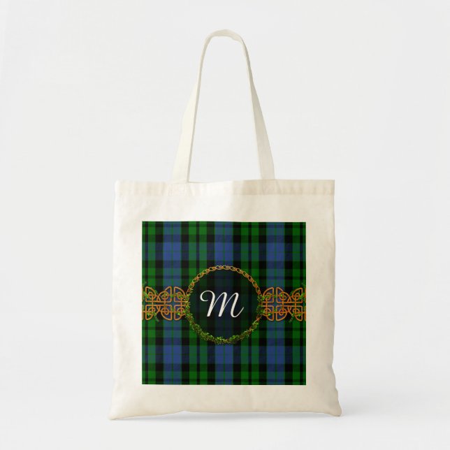 Monogram MacKay Tartan Tote Bag (Front)