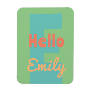 Monogram Magnet – Mint Coral Pink Palm Springs