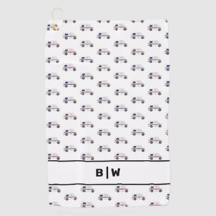 Monogram Mail Carrier Postal Truck Golf Towel