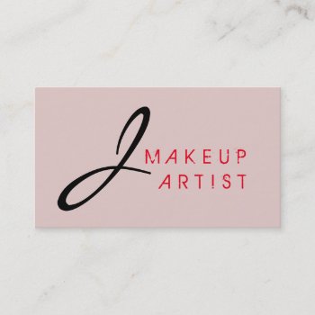 Monogram Makeup Artist Dust Storm Background Business Card by NhanNgo at Zazzle