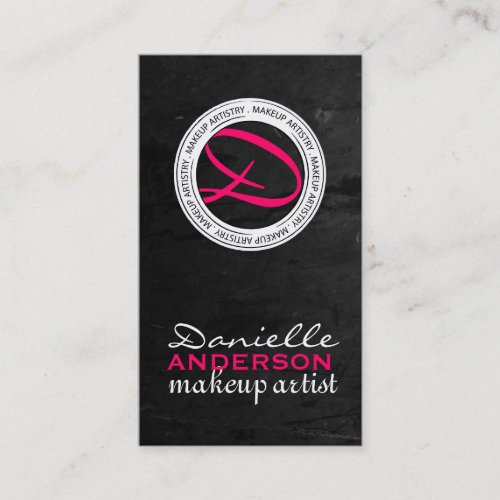 Monogram  Makeup Business Cards