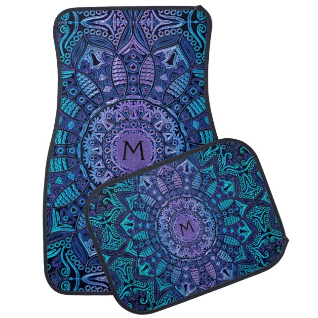 Monogram Mandala Car Floor Mats (Set)