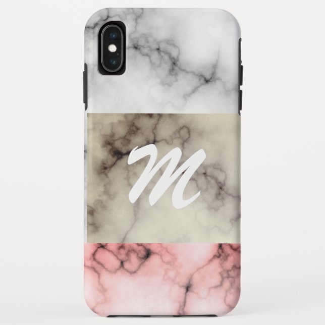Monogram marble color blocks Case-Mate iPhone case (Back)