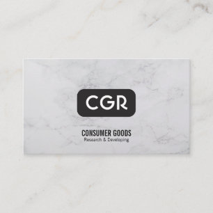 Monogram Marble Marketing Business Card
