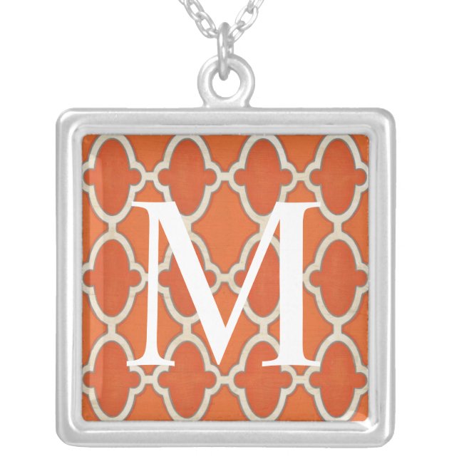Monogram | Market Motifs III Silver Plated Necklace (Front)