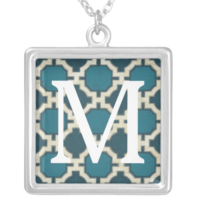 Monogram | Market Motifs VI Silver Plated Necklace (Front)
