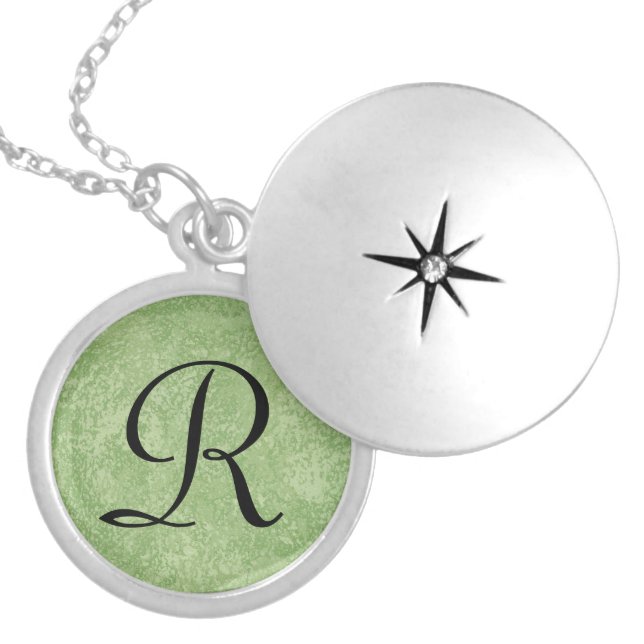 Monogram Marmorino Green Necklace (Front)