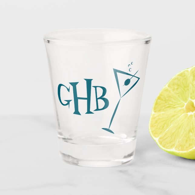 Monogram Martini Shot Glass (Front)