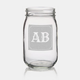 Monogram Mason Jar