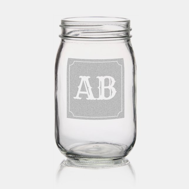 Monogram Mason Jar (Glassware)