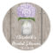 Monogram Mason Jar Purple Hydrangea Bridal Shower