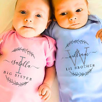 Monogram Matching big sister little sis