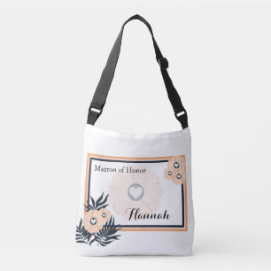 Monogram Matron of Honor Wedding Crossbody Tote