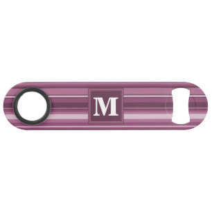 Monogram mauve stripes speed bottle opener