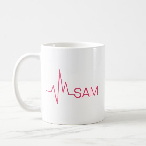 Monogram Medical Heart Beat For Doctors and Nurses Coffee Mug
