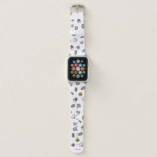 Monogram. Medical Pattern. For Doctors and Nurses Apple Watch Band