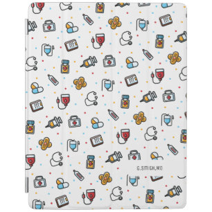 Monogram. Medical Pattern. For Doctors and Nurses iPad Smart Cover