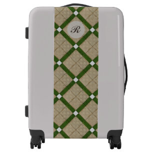 Monogram Mediterranean Ceramic Tiles Photo Luggage