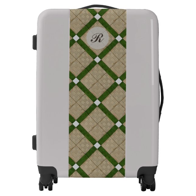 Monogram Mediterranean Ceramic Tiles Photo Luggage (Front)