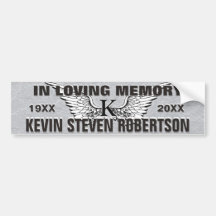 Monogram Memorial Angel Wings