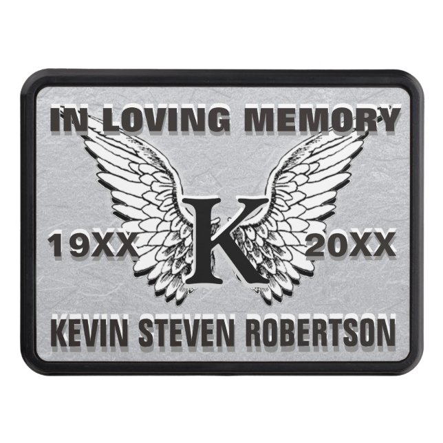 Monogram Memorial | In Loving Memory Tow Hitch Cover (Front)