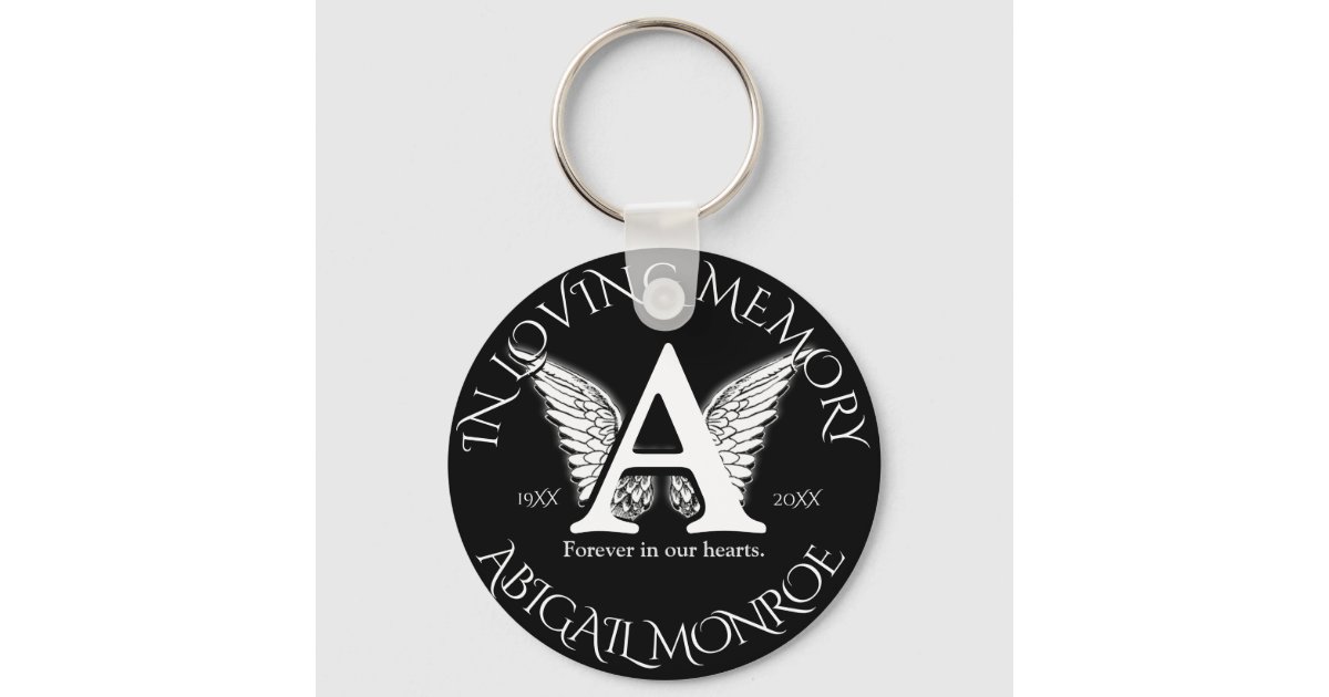 Monogram | Memorial Keychain | Zazzle