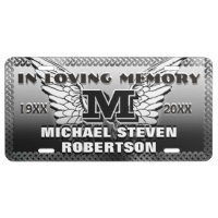 Monogram Memorial License License Plate