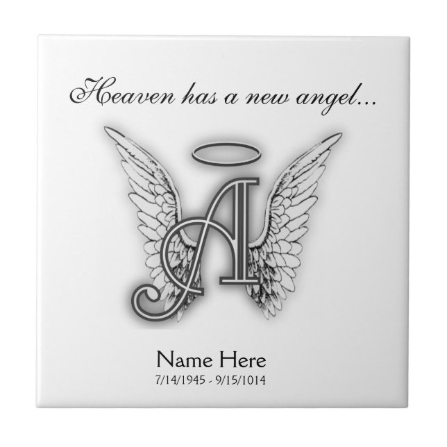 Monogram Memorial Tribute Letter B Tile (Front)