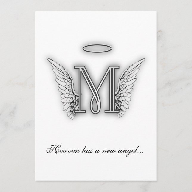 Monogram Memorial Tribute Letter M Program (Front)