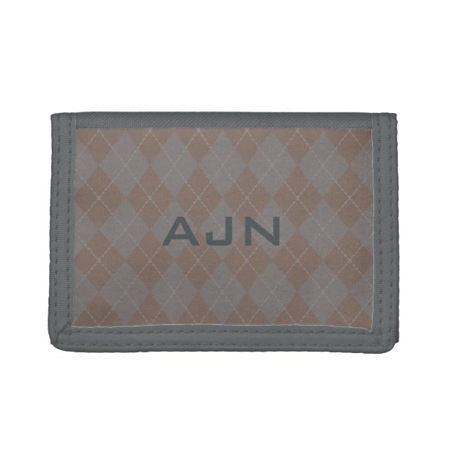 Monogram Men's Retro Personalized Wallet Gift (Front)