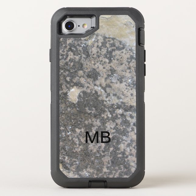 Monogram Men's Stone Look Otterbox iPhone Case (Back)