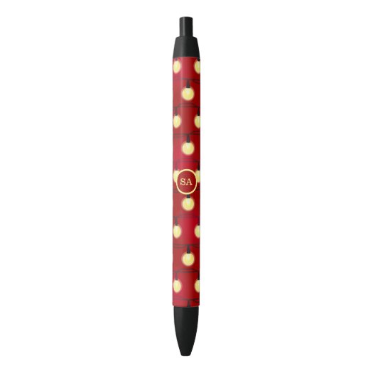 Monogram Merry Christmas Lights Red