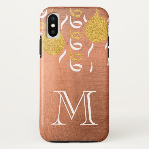 Monogram  Metallic  Balloons  Party iPhone XS Case