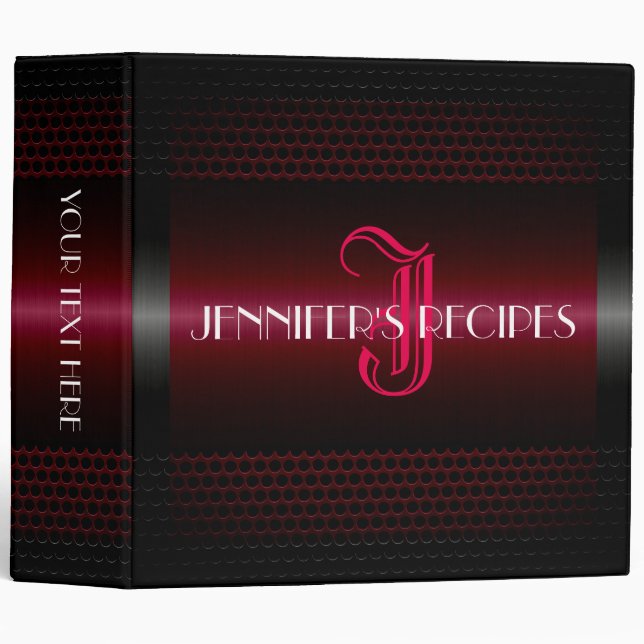 Monogram Metallic Metal Look #6 Binder (Front/Spine)