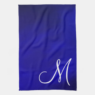 Monogram Metallic Royal Blue Kitchen Towell Towel