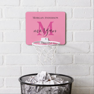 Monogram Mini Basketball Hoops Girly Monogrammed