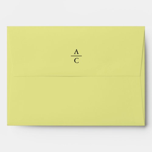 Monogram Minimal Elegant Lemon Envelope