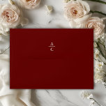 Monogram Minimal Elegant Red Envelope<br><div class="desc">Monogram,  Minimal,  Red Envelopes.</div>