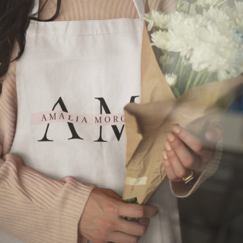 Monogram Minimal Initial Apron