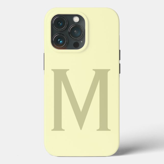 Monogram Minimalist Add Your Name Initial Modern Case-Mate iPhone Case (Back)