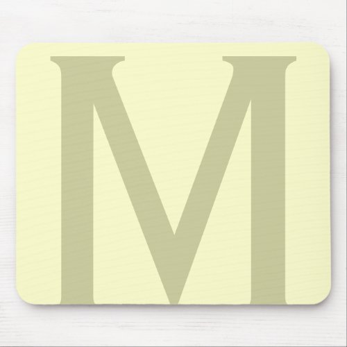 Monogram Minimalist Add Your Name Initial Modern Mouse Pad