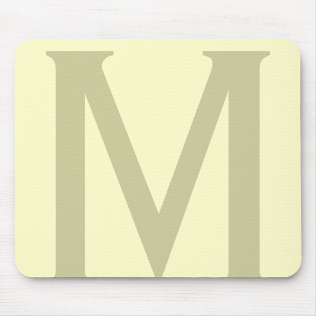 Monogram Minimalist Add Your Name Initial Modern Mouse Pad (Front)