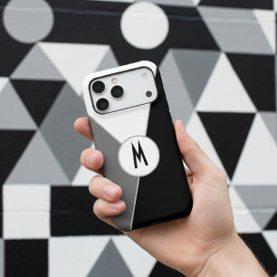 Monogram Minimalist Black & White Modern Aesthetic iPhone 17 Pro Max Case