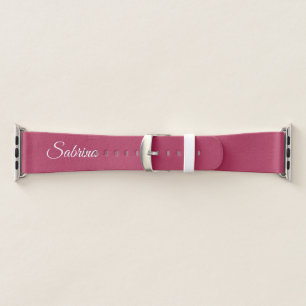 Monogram minimalist cherry rose pink apple watch band