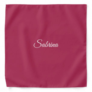 Monogram minimalist cherry rose pink bandana