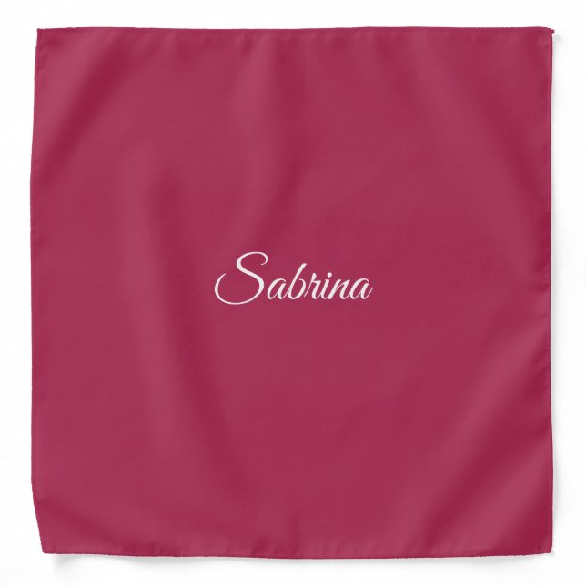 Monogram minimalist cherry rose pink bandana (Front)