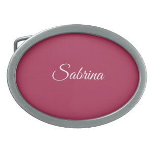 Monogram minimalist cherry rose pink belt buckle
