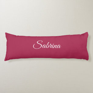 Monogram minimalist cherry rose pink body pillow