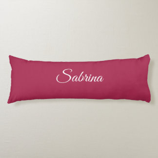 Monogram minimalist cherry rose pink body pillow