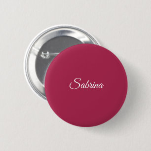 Monogram minimalist cherry rose pink button